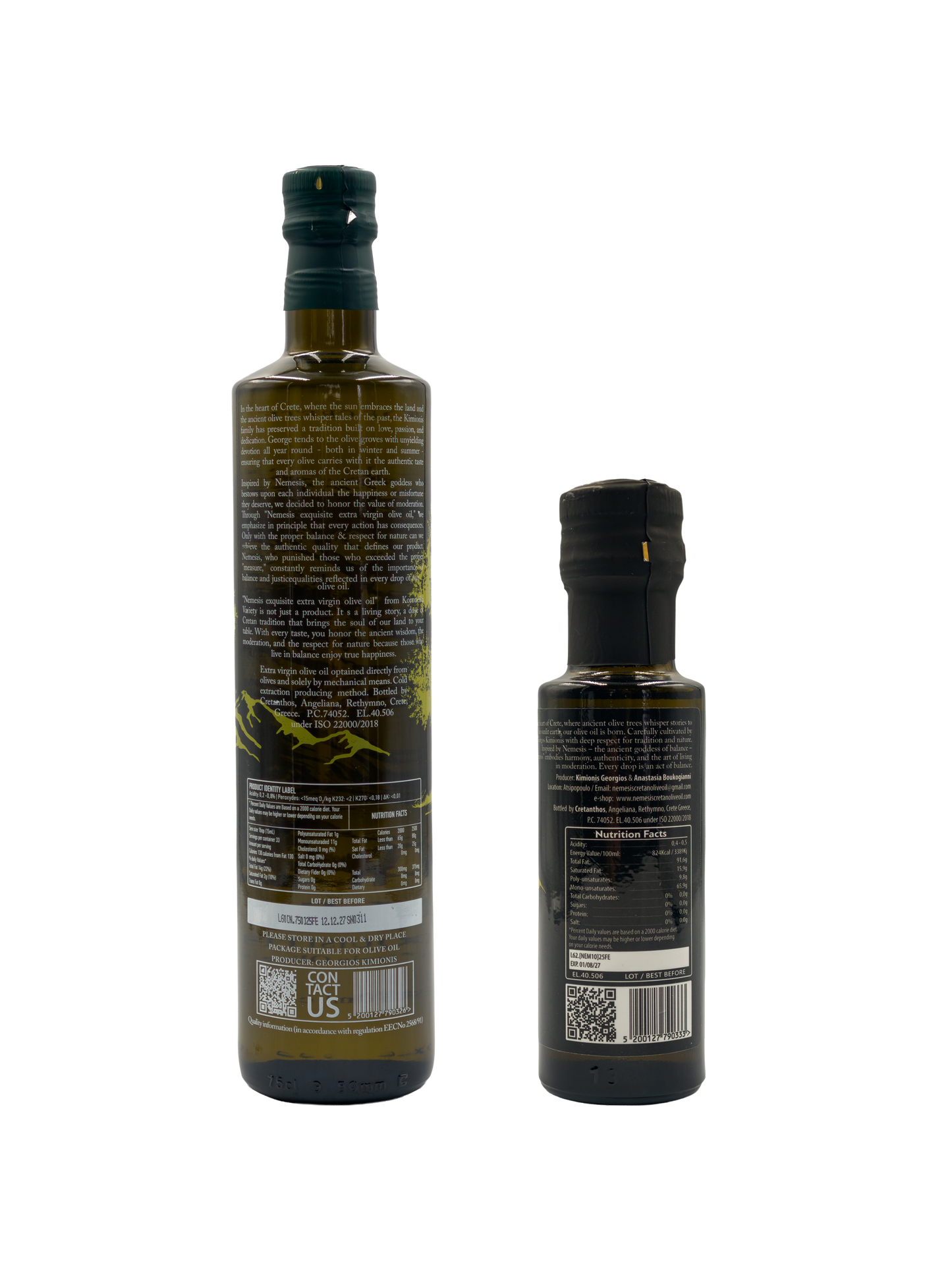 Nemesis Εξαιρετικό Παρθένο Ελαιόλαδο Combo 750 ml + 100 ml