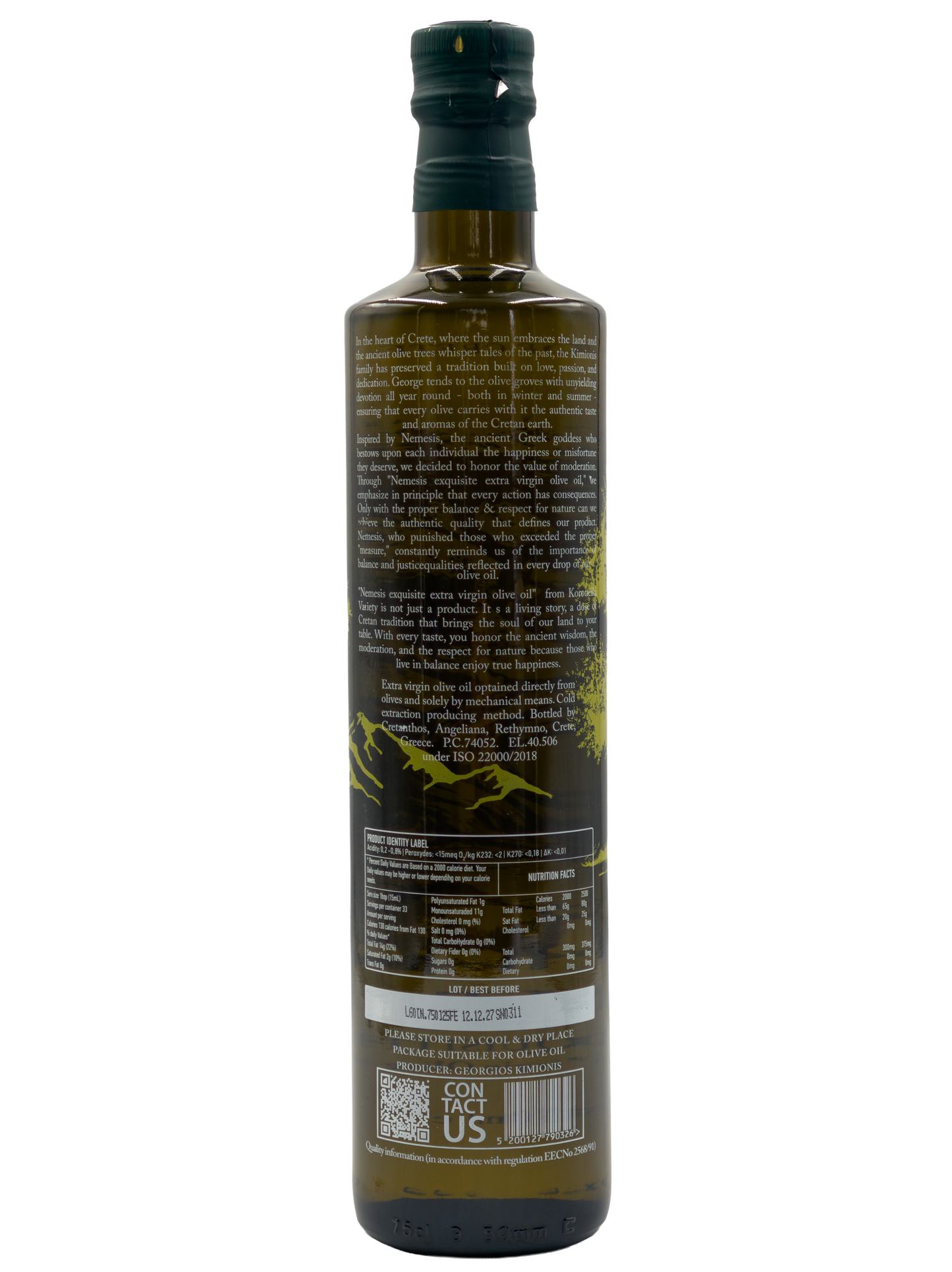 Έξτρα Παρθένο Ελαιόλαδο Nemesis σε μπουκάλι 750 ml